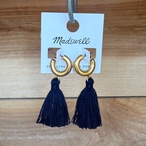 ✨ Madewell Gold Hoop Tassel Earrings ✨